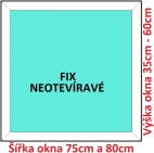 Plastov okna FIX SOFT rka 75 a 80cm x vka 35-60cm